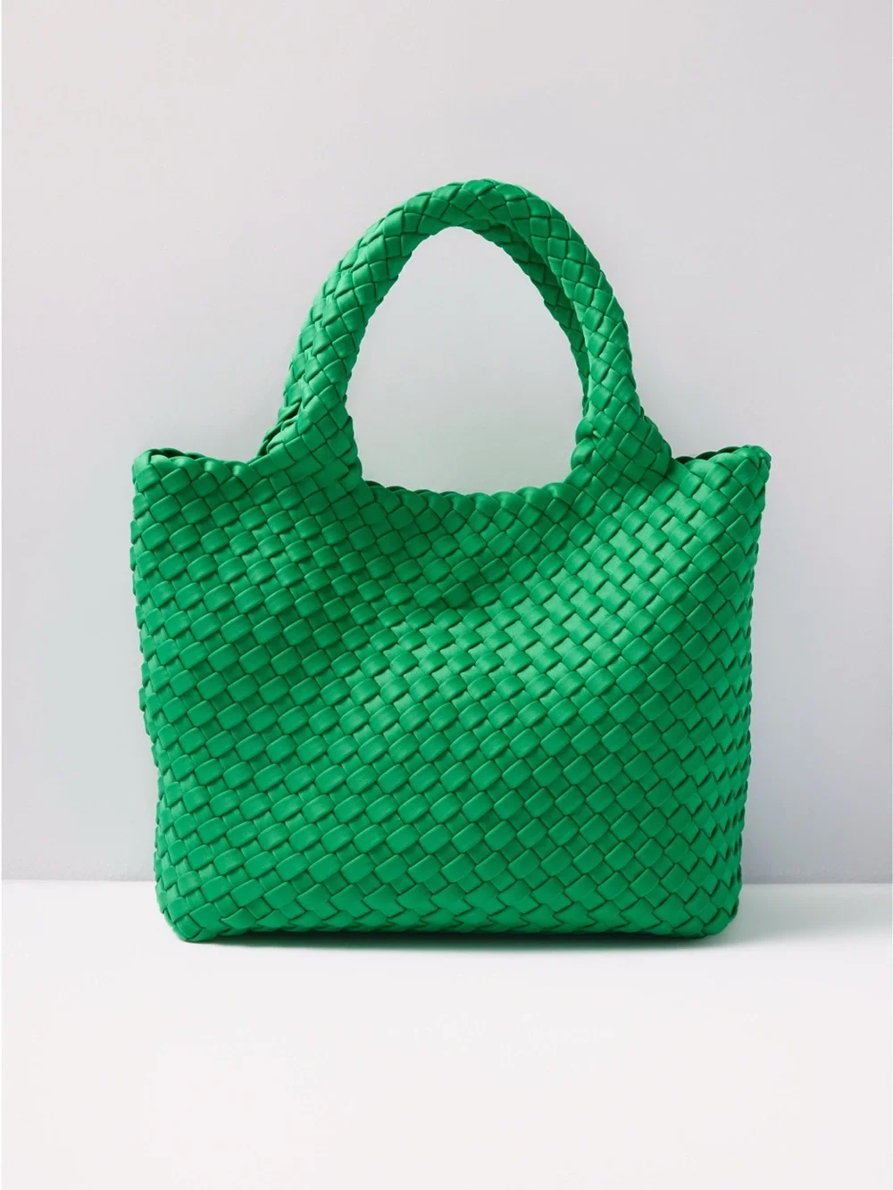 Sol and Selene - Woven Crossbody Tote Bag (Kelly Green)